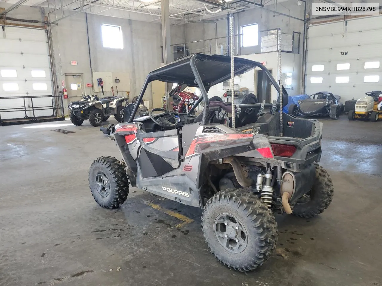 2019 Polaris Rzr S 1000 Eps VIN: 3NSVBE994KH828798 Lot: 73004204