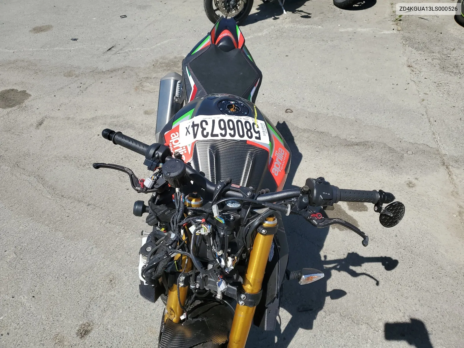 2020 Aprilia Tuono V4 VIN: ZD4KGUA13LS000526 Lot: 58066734