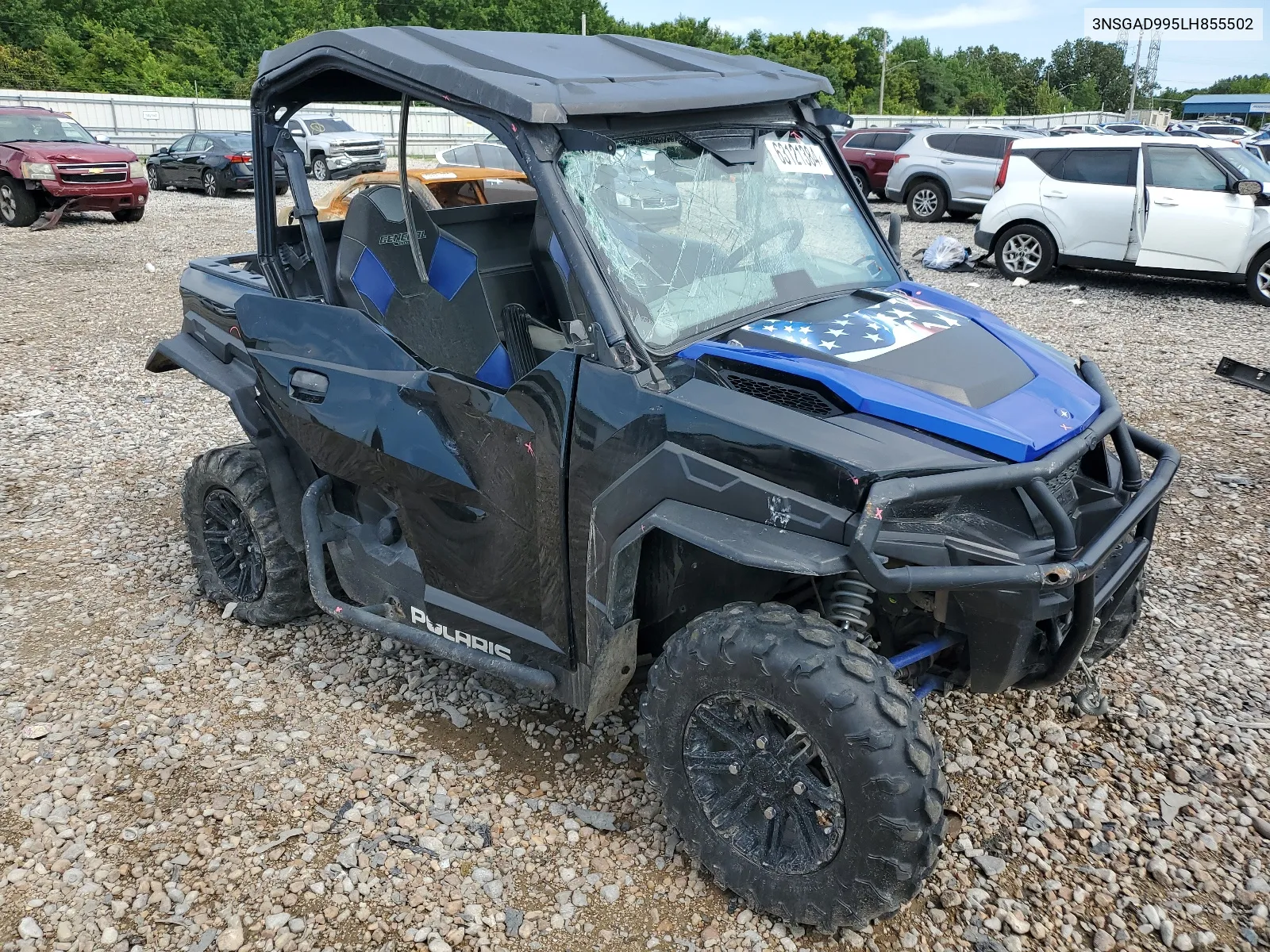 2020 Polaris General 1000 Deluxe VIN: 3NSGAD995LH855502 Lot: 63121384