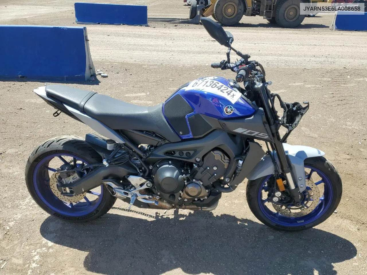 2020 Yamaha Mt09 VIN: JYARN53E6LA008658 Lot: 67136424