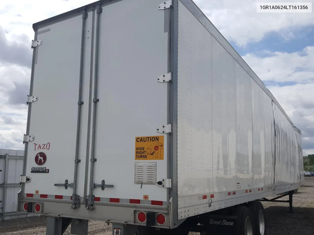 2020 Great Dane Trailer Semi Trail VIN: 1GR1A0624LT161356 Lot: 70405334