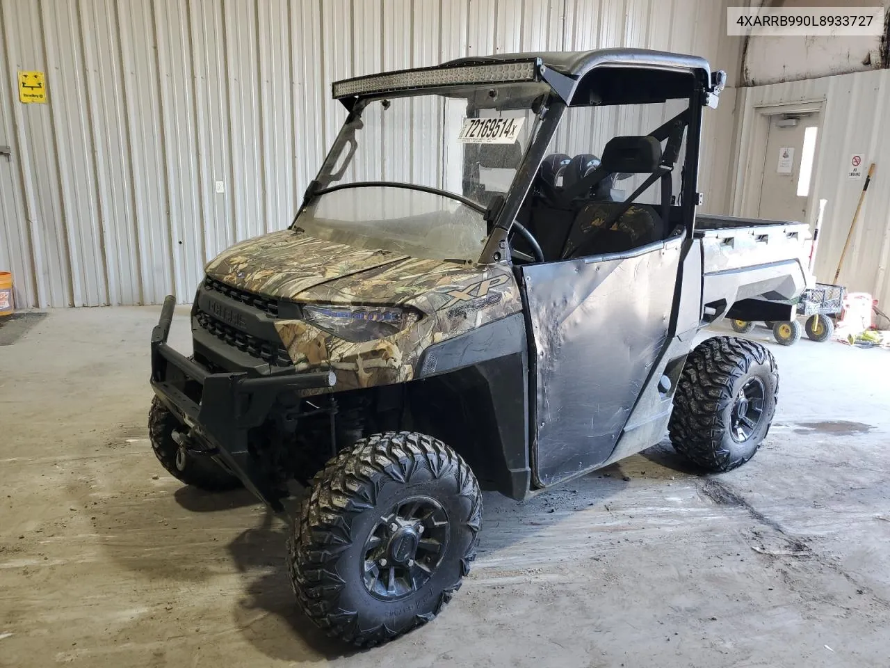 2020 Polaris Ranger Xp 1000 Premium Back Country VIN: 4XARRB990L8933727 Lot: 72169514