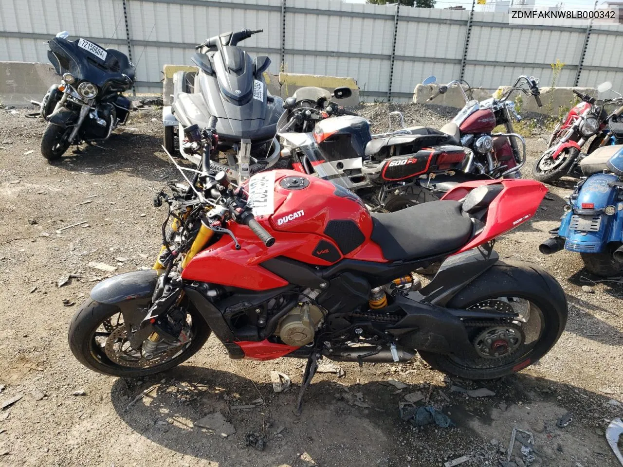 2020 Ducati Streetfighter V4 VIN: ZDMFAKNW8LB000342 Lot: 72321404