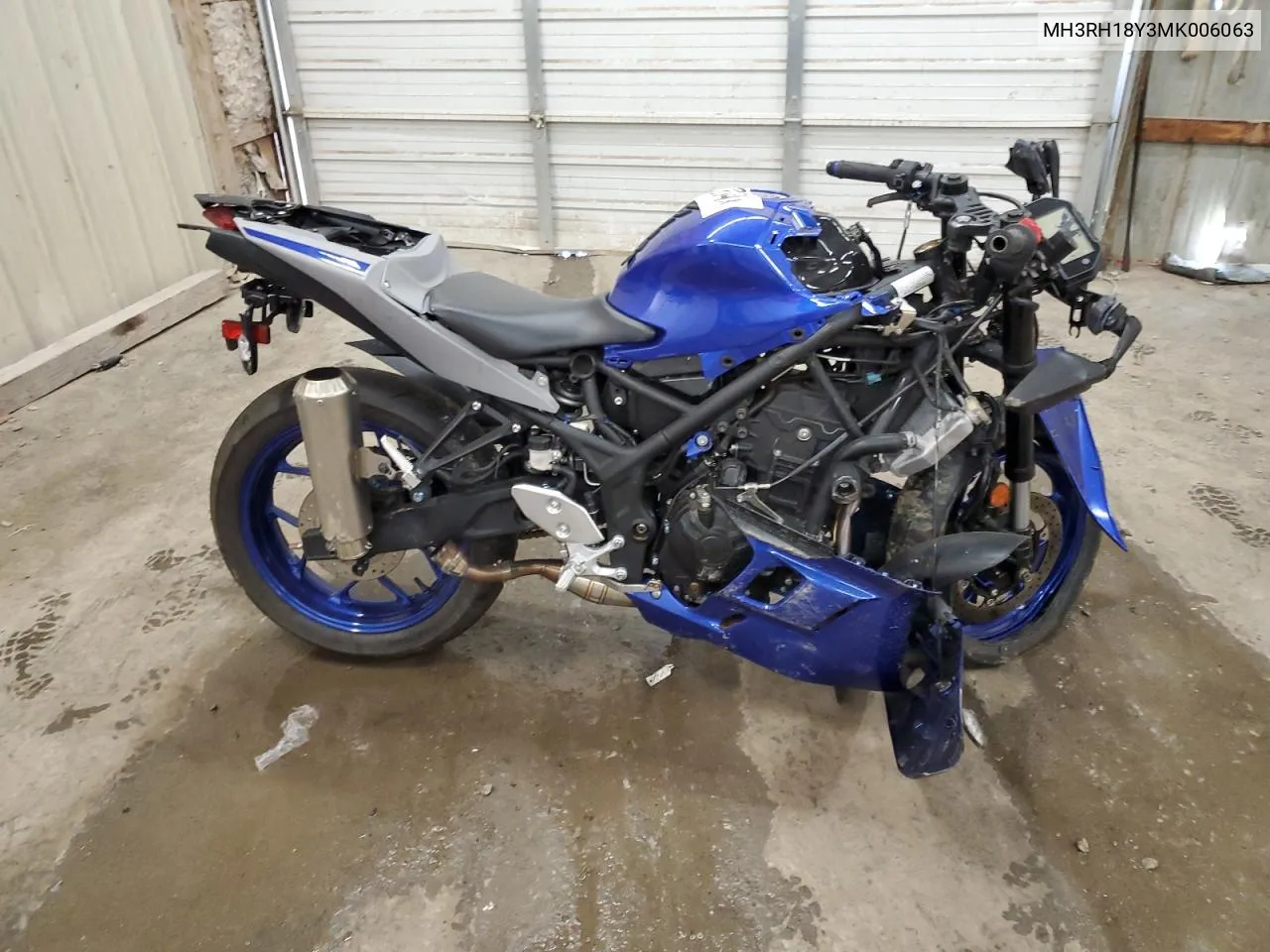 2021 Yamaha Yzfr3 A VIN: MH3RH18Y3MK006063 Lot: 66140934