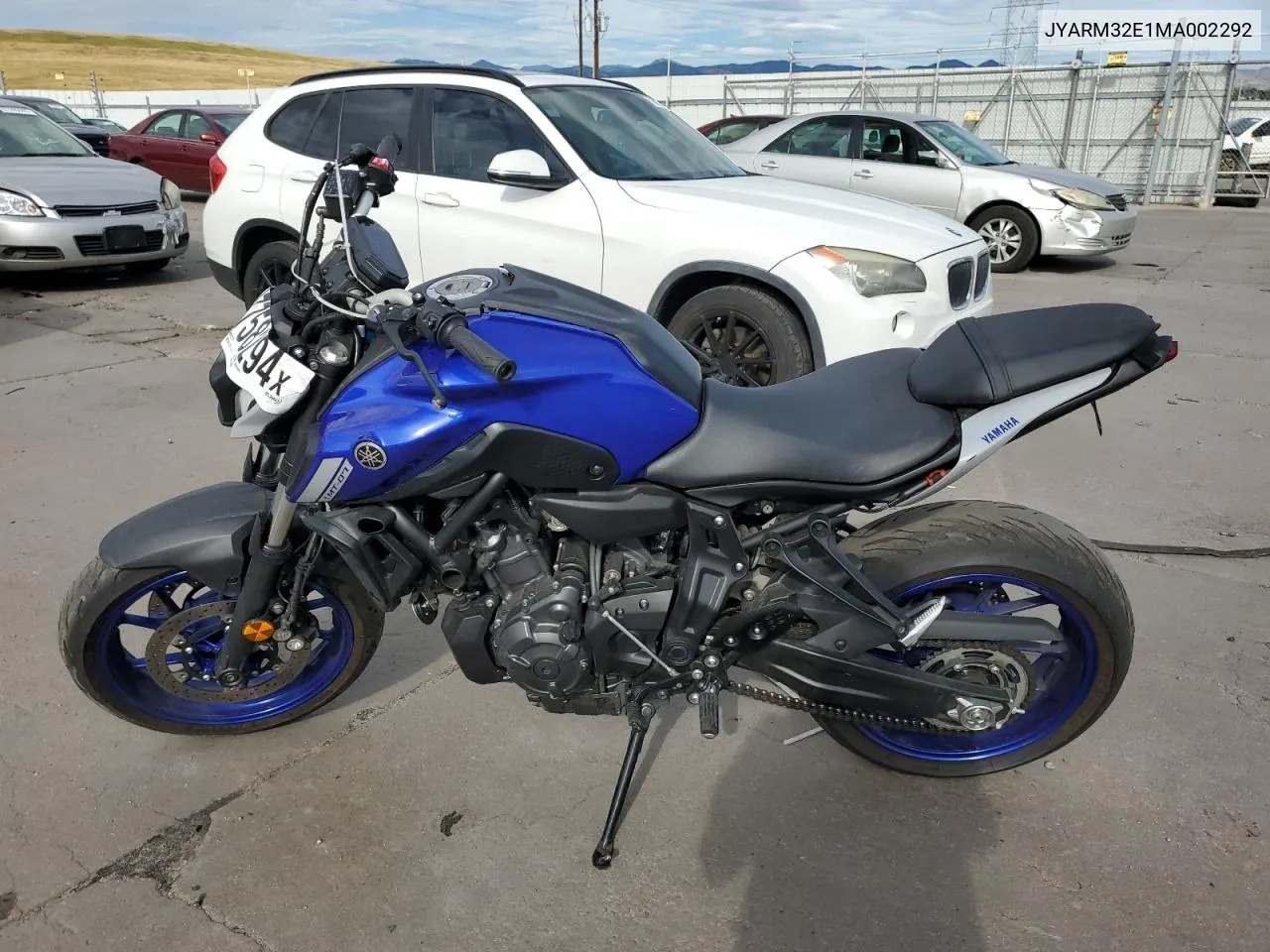 2021 Yamaha Mt07 VIN: JYARM32E1MA002292 Lot: 67758294