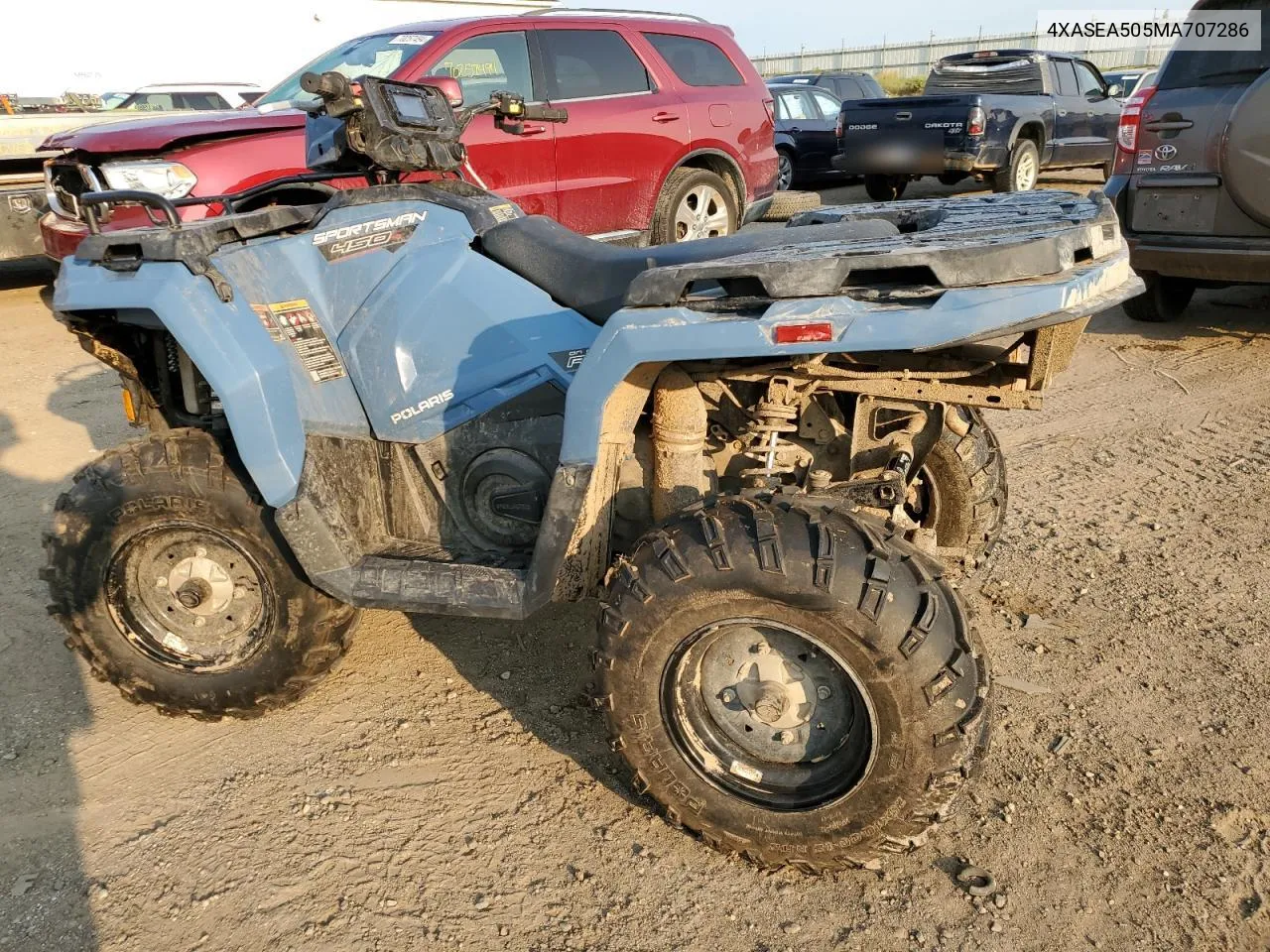 2021 Polaris Sportsman 450 H.o. VIN: 4XASEA505MA707286 Lot: 68267354