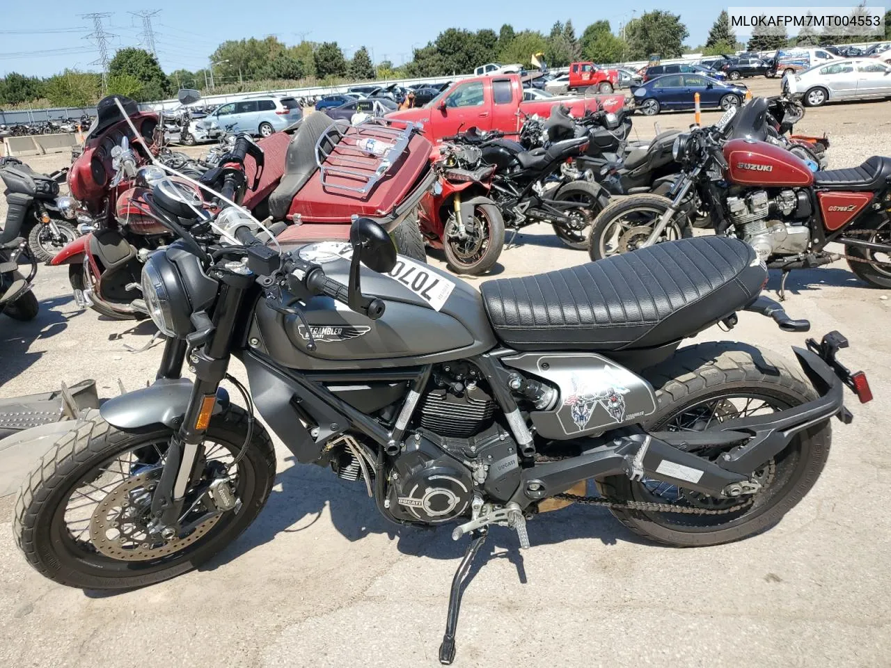 2021 Ducati Scrambler Desert Sled VIN: ML0KAFPM7MT004553 Lot: 70705674