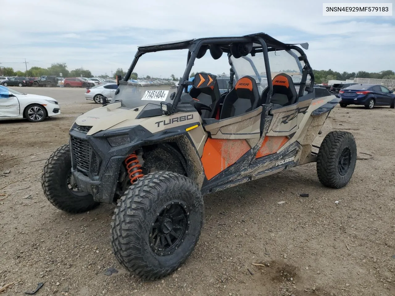 2021 Polaris Rzr Xp 4 Turbo VIN: 3NSN4E929MF579183 Lot: 71451484