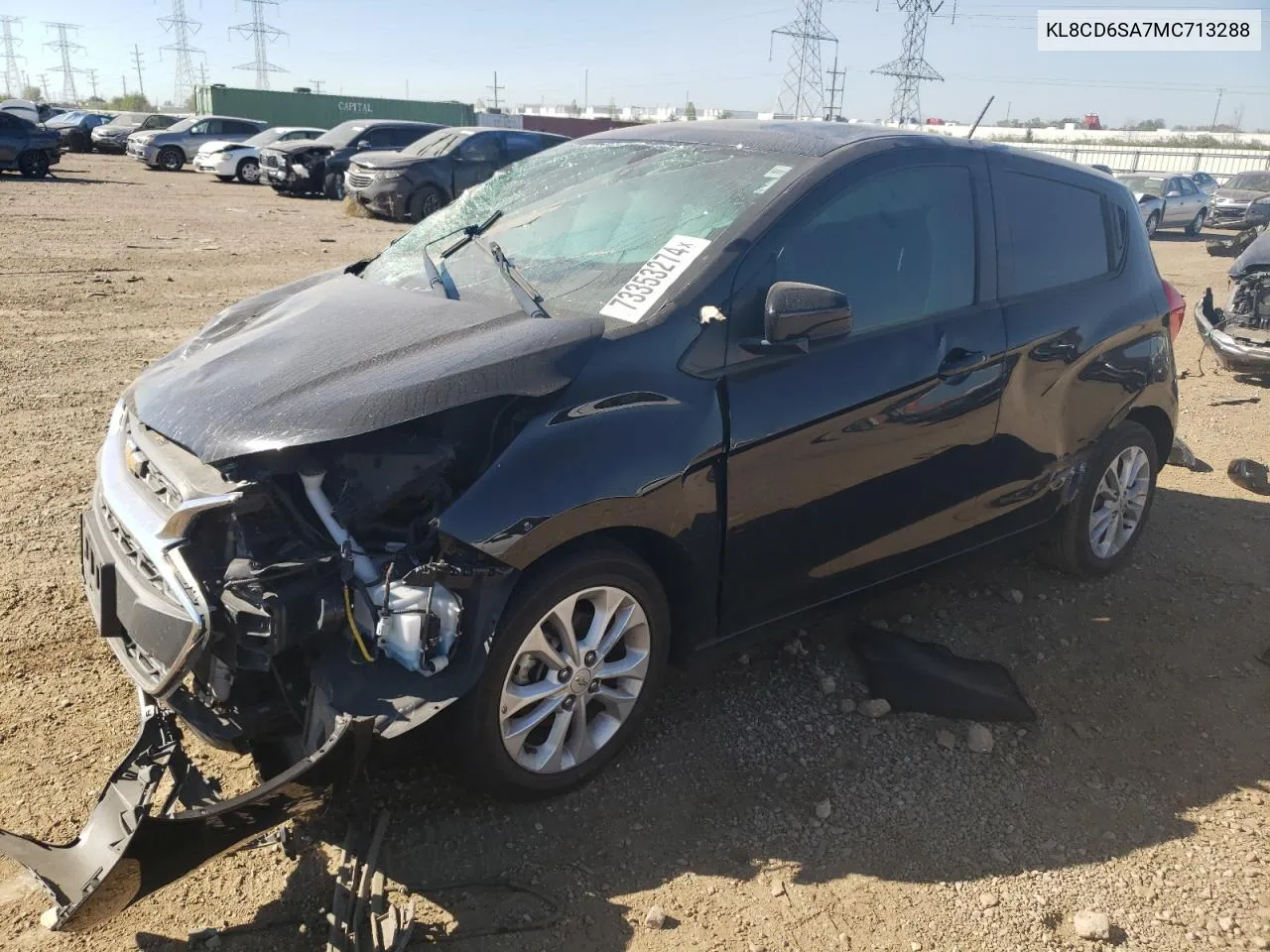 2021 Chevrolet Spark 1Lt VIN: KL8CD6SA7MC713288 Lot: 73353274