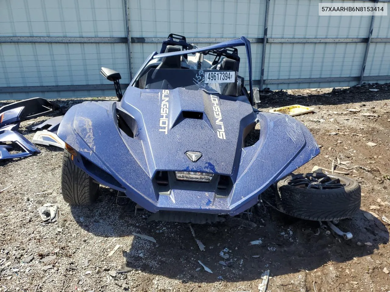 2022 Polaris Slingshot R VIN: 57XAARHB6N8153414 Lot: 49617394