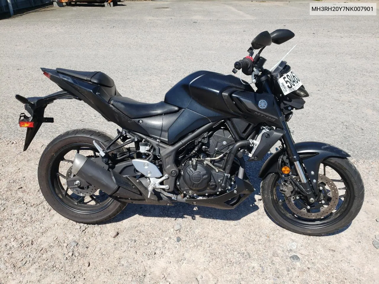 2022 Yamaha Mt-03 VIN: MH3RH20Y7NK007901 Lot: 58463754