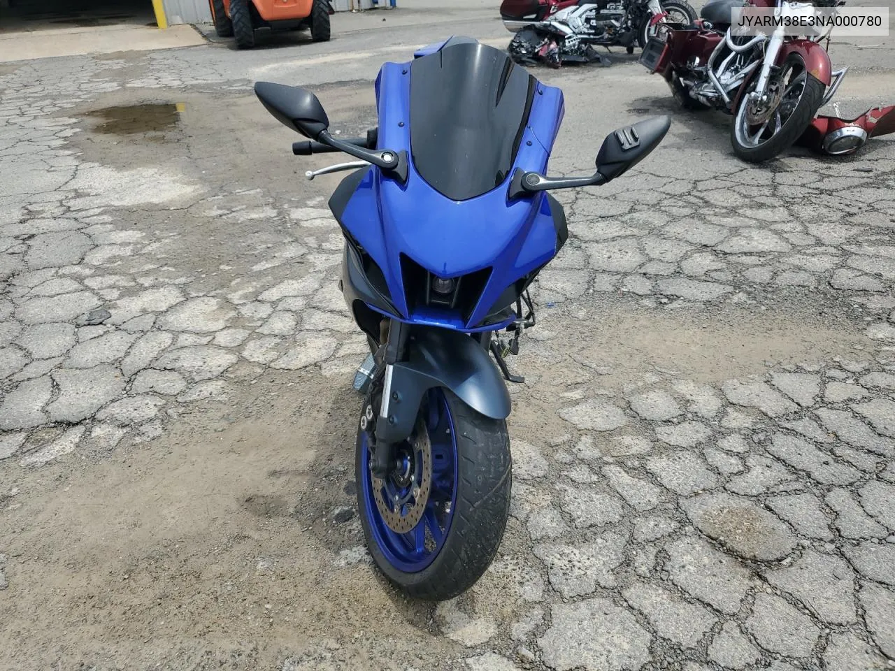 2022 Yamaha Yzfr7 VIN: JYARM38E3NA000780 Lot: 62549104