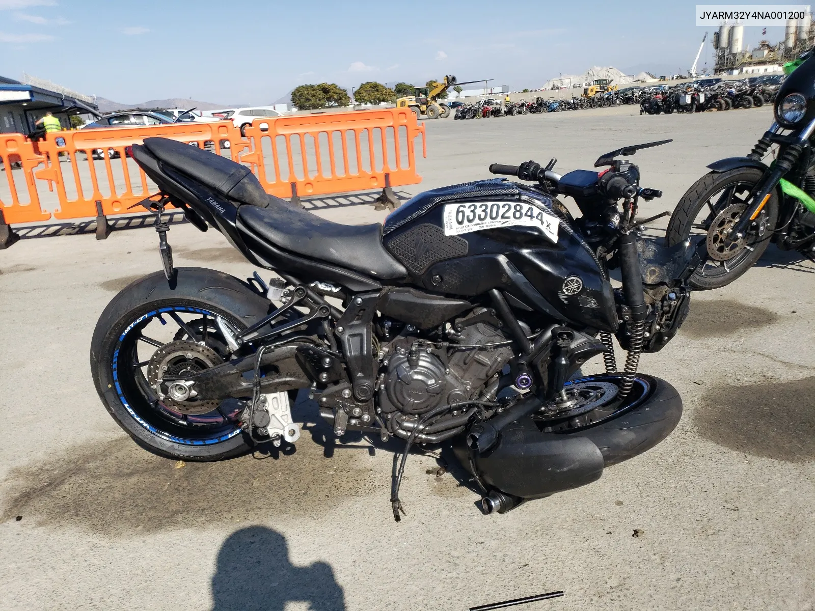 2022 Yamaha Mt07 C VIN: JYARM32Y4NA001200 Lot: 63302844