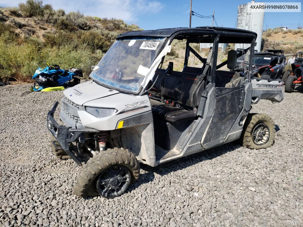 2022 Polaris Ranger Crew Xp 1000 Trail Boss VIN: 4XARSH998N8078866 Lot: 70045094