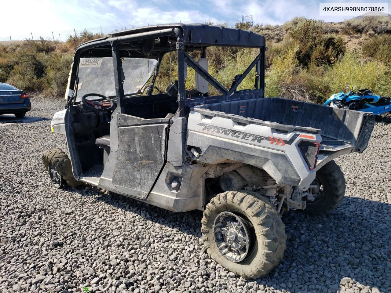 2022 Polaris Ranger Crew Xp 1000 Trail Boss VIN: 4XARSH998N8078866 Lot: 70045094