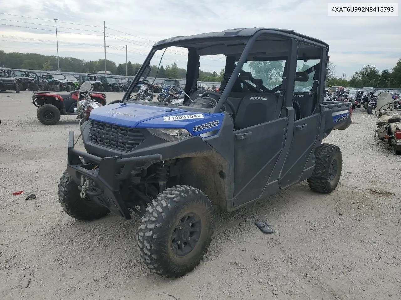 2022 Polaris Ranger Crew 1000 Premium Winter Prep VIN: 4XAT6U992N8415793 Lot: 71409154