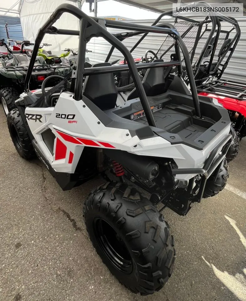 2022 Polaris Rzr 200 Efi VIN: L6KHCB183NS005172 Lot: 71505174