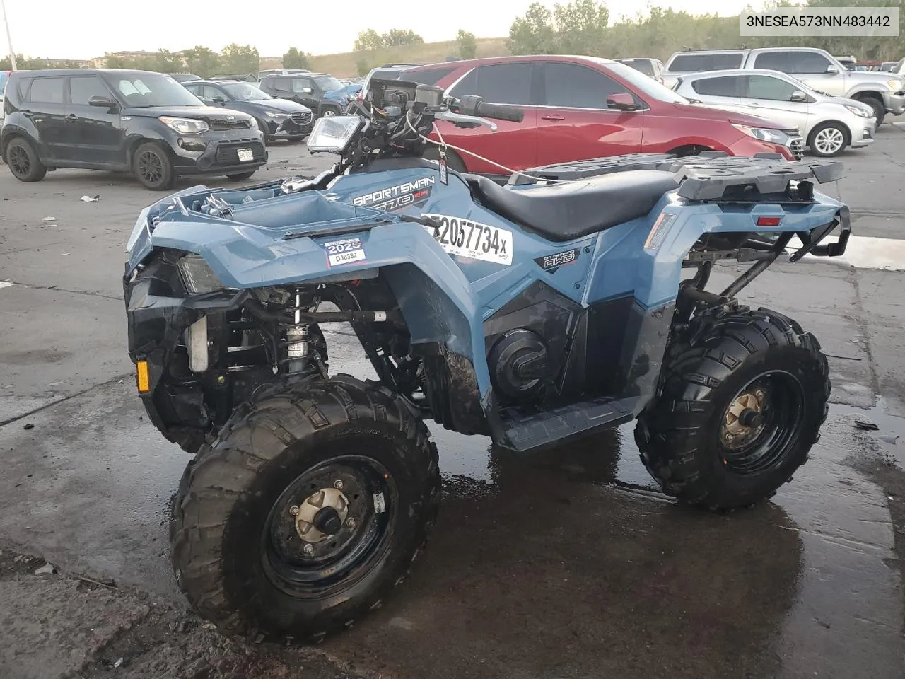 2022 Polaris Sportsman VIN: 3NESEA573NN483442 Lot: 72057734