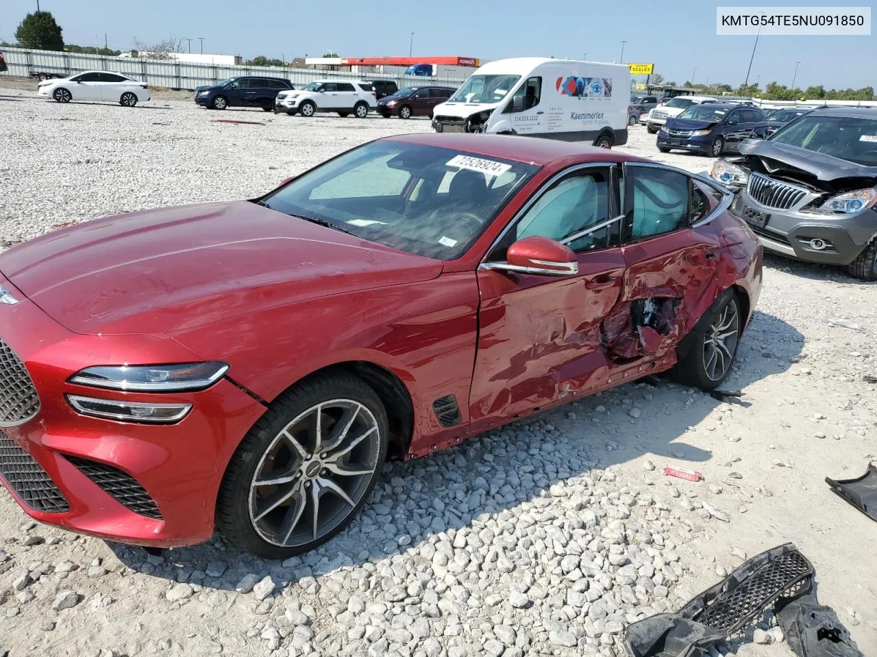 2022 Genesis G70 Base VIN: KMTG54TE5NU091850 Lot: 72526924