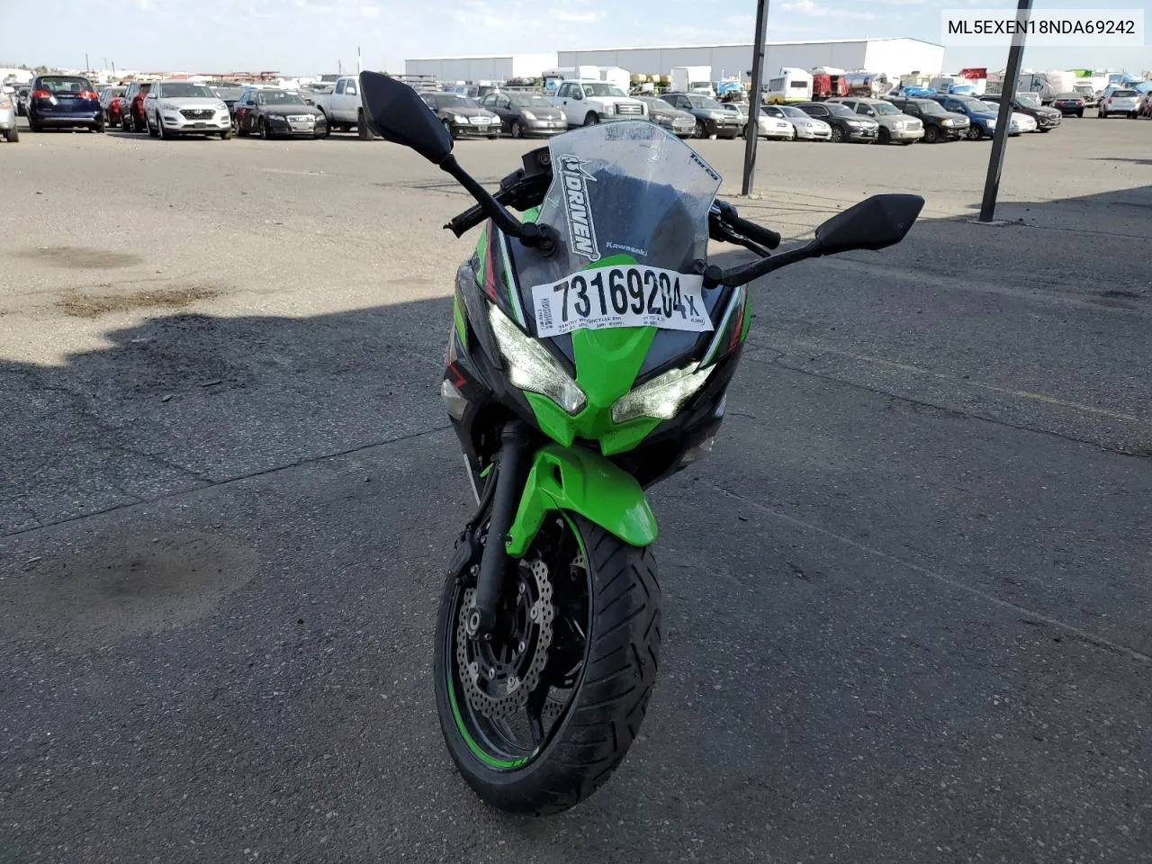 2022 Kawasaki Ex650 N VIN: ML5EXEN18NDA69242 Lot: 73169204