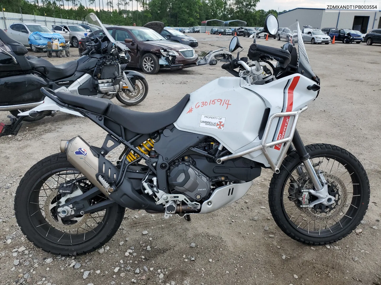 2023 Ducati Desert X VIN: ZDMXANDT1PB003554 Lot: 63015914