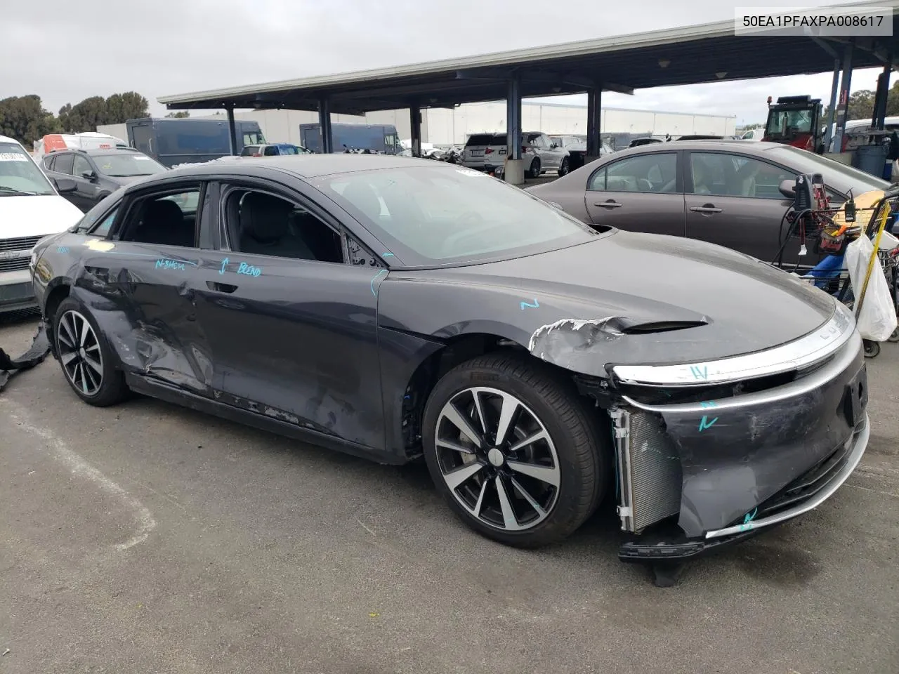 2023 Lucid Motors Air Pure VIN: 50EA1PFAXPA008617 Lot: 71312104