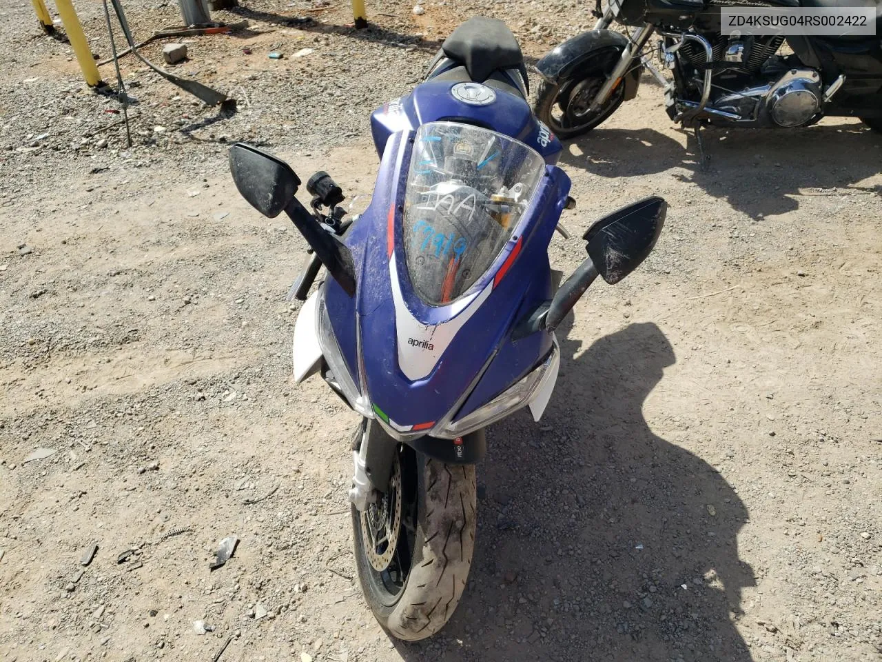 2024 Aprilia Rs 660 VIN: ZD4KSUG04RS002422 Lot: 70220554