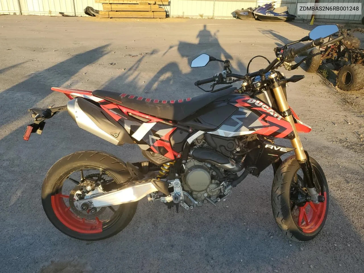 2024 Ducati Hypermotard VIN: ZDMBAS2N6RB001248 Lot: 73303194