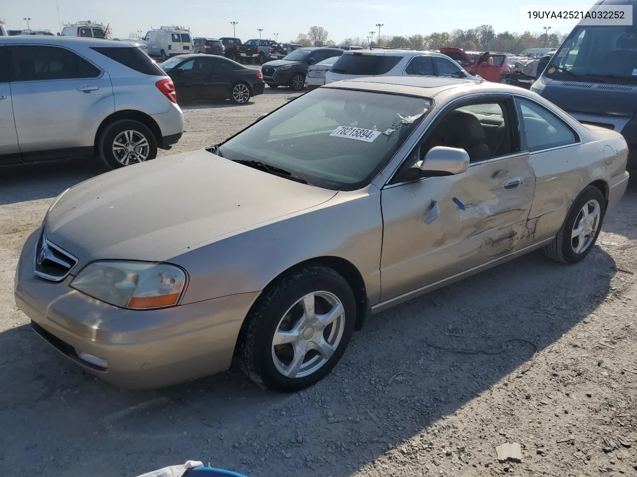 2001 Acura 3.2Cl VIN: 19UYA42521A032252 Lot: 78215894