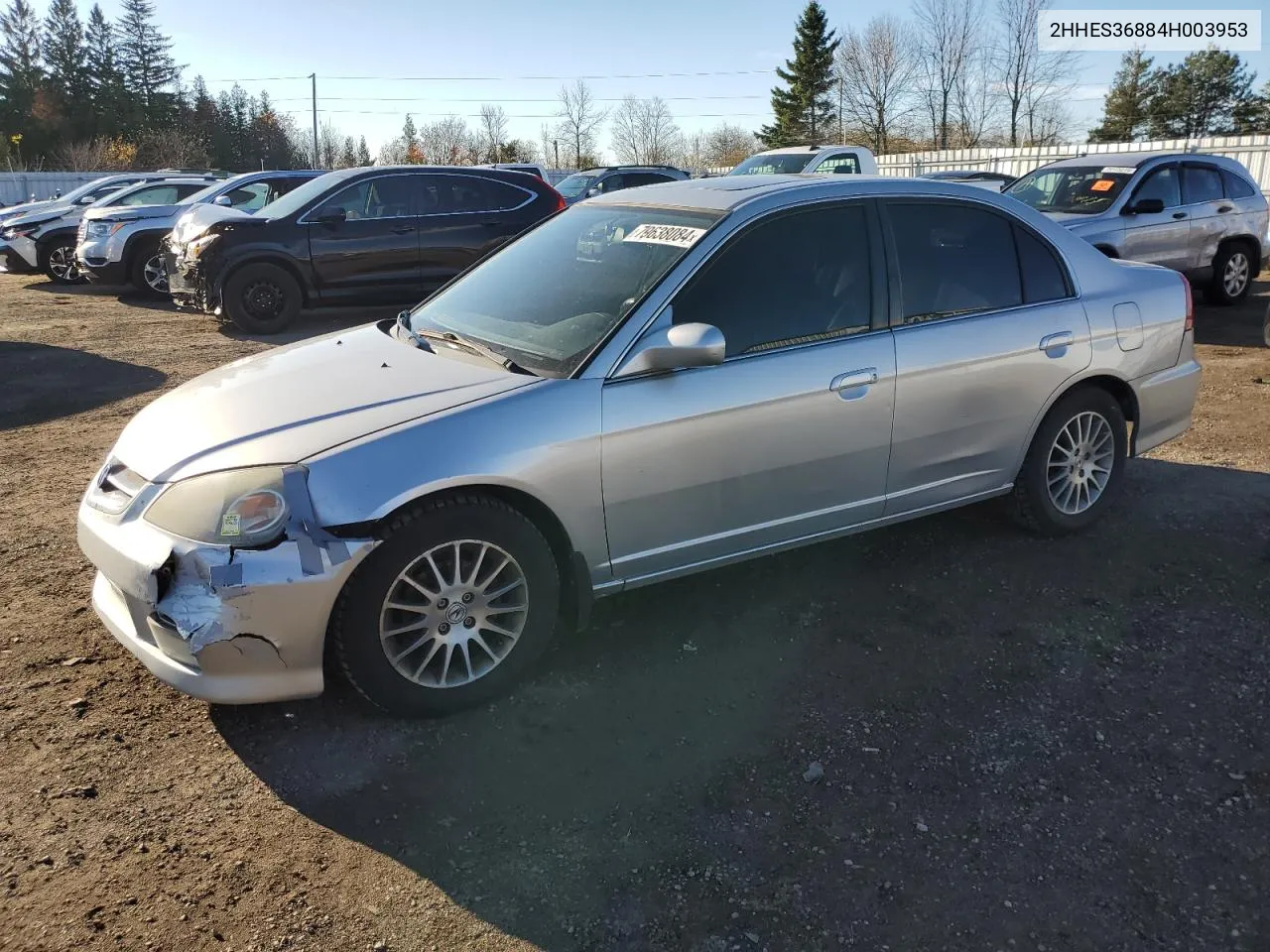 2004 Acura 1.7El Premium VIN: 2HHES36884H003953 Lot: 79638084