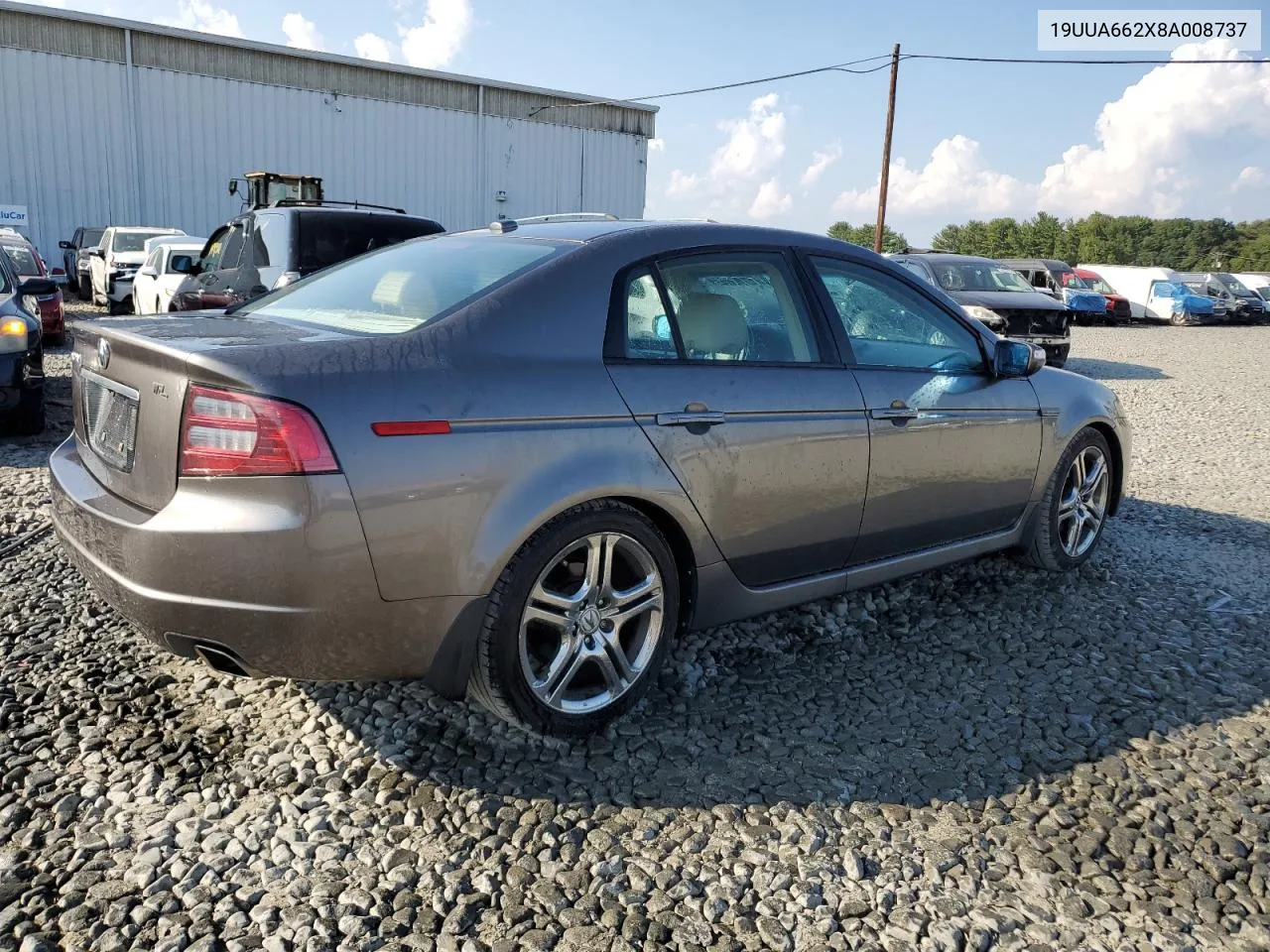 2008 Acura Tl VIN: 19UUA662X8A008737 Lot: 69131694