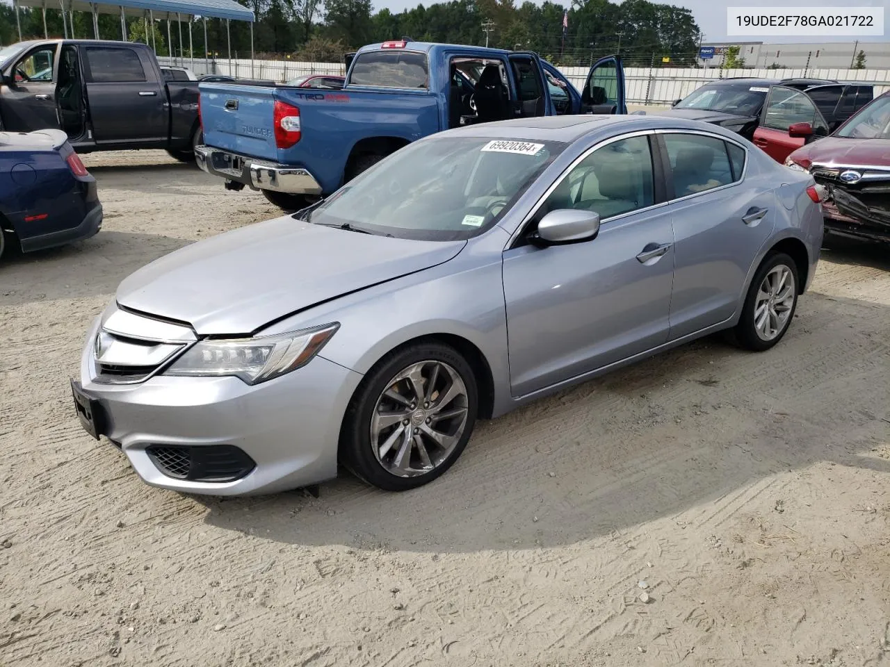 2016 Acura Ilx Premium VIN: 19UDE2F78GA021722 Lot: 69920364