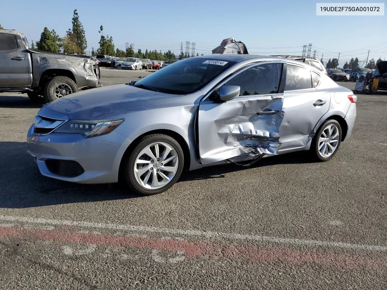 2016 Acura Ilx Premium VIN: 19UDE2F75GA001072 Lot: 71315814