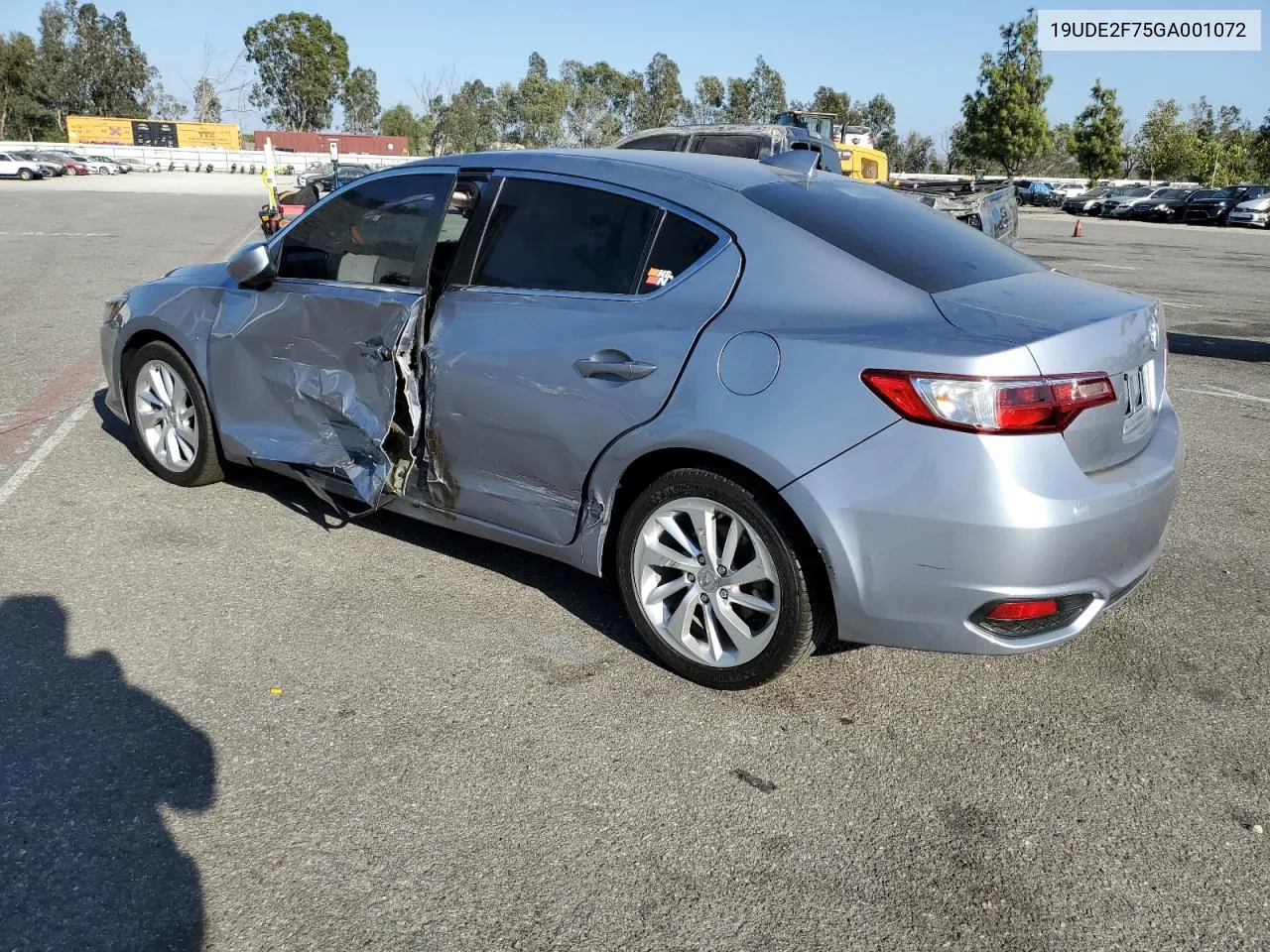 2016 Acura Ilx Premium VIN: 19UDE2F75GA001072 Lot: 71315814