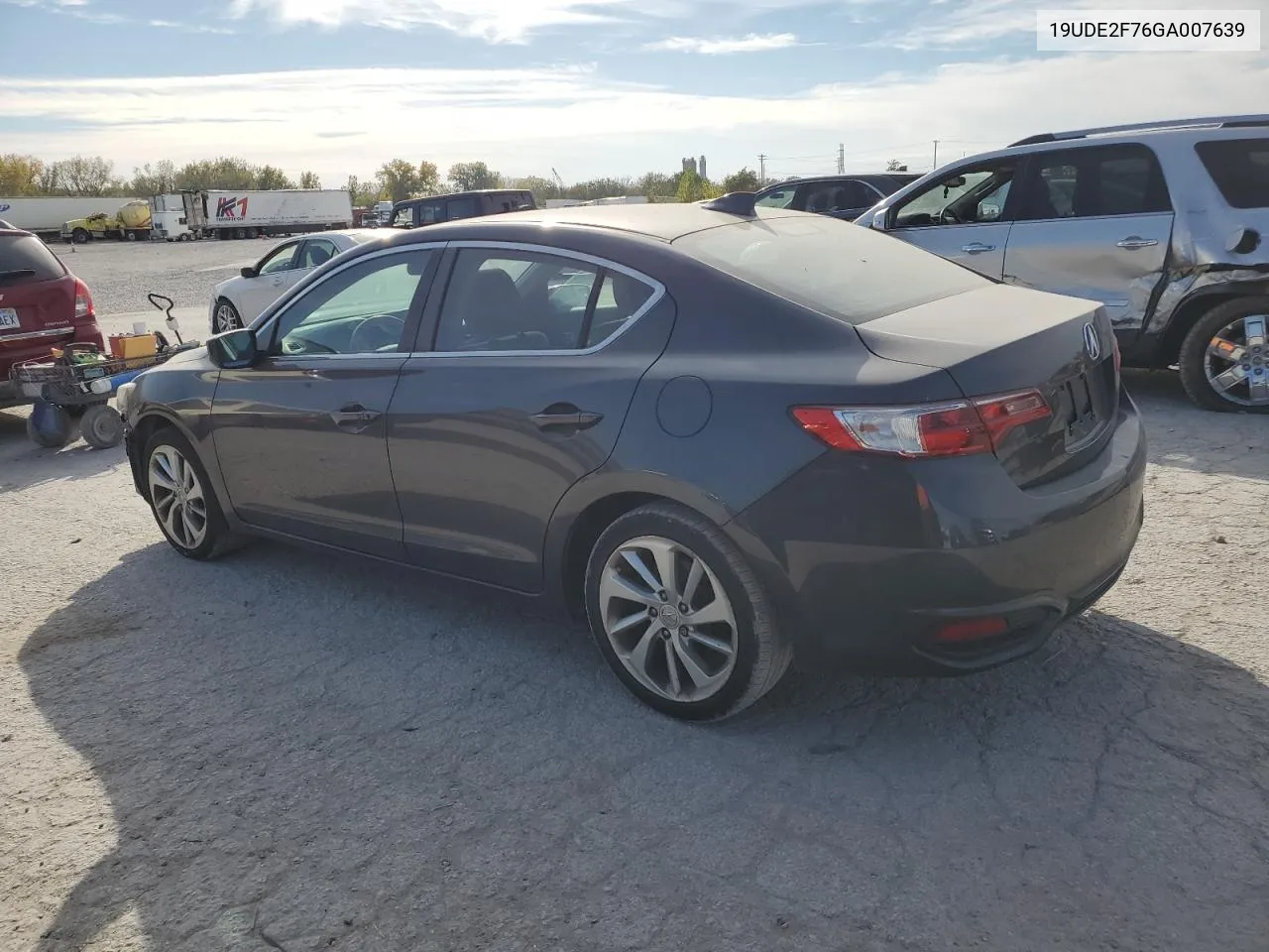 2016 Acura Ilx Premium VIN: 19UDE2F76GA007639 Lot: 75436064