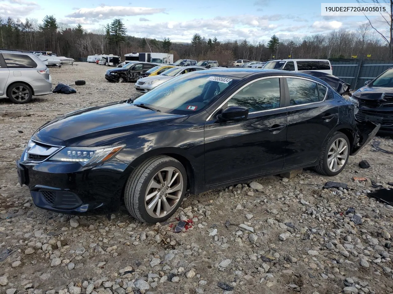 2016 Acura Ilx Premium VIN: 19UDE2F72GA005015 Lot: 79995834