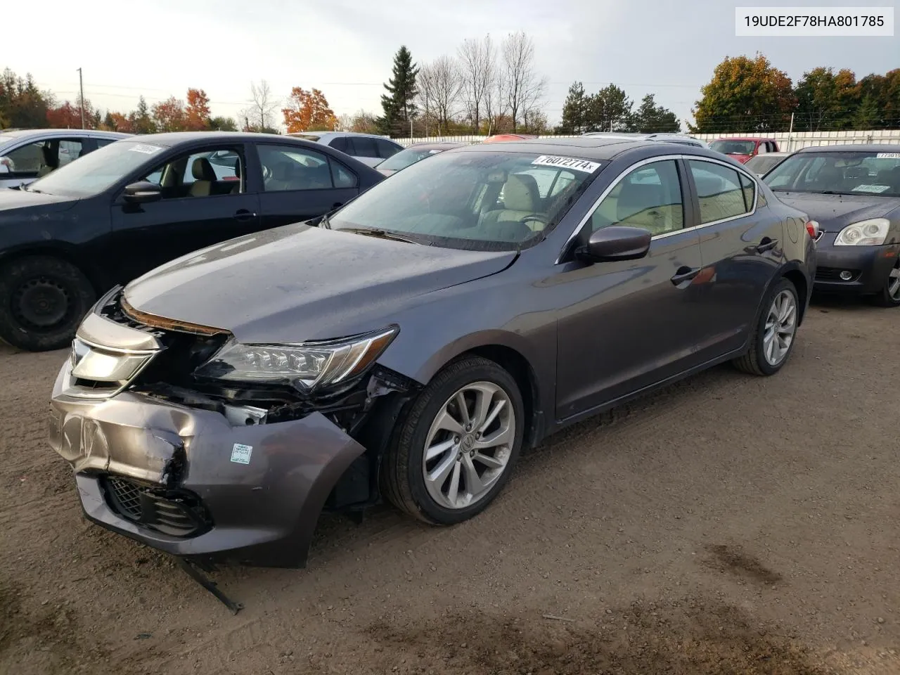 2017 Acura Ilx Premium VIN: 19UDE2F78HA801785 Lot: 76072774