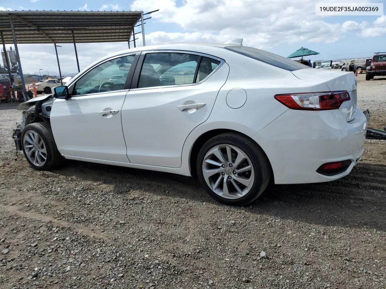 2018 Acura Ilx Base Watch Plus VIN: 19UDE2F35JA002369 Lot: 72049114