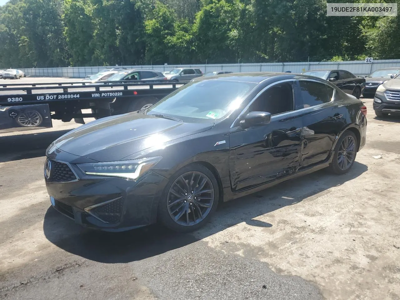 2019 Acura Ilx Premium A-Spec VIN: 19UDE2F81KA003497 Lot: 60282514