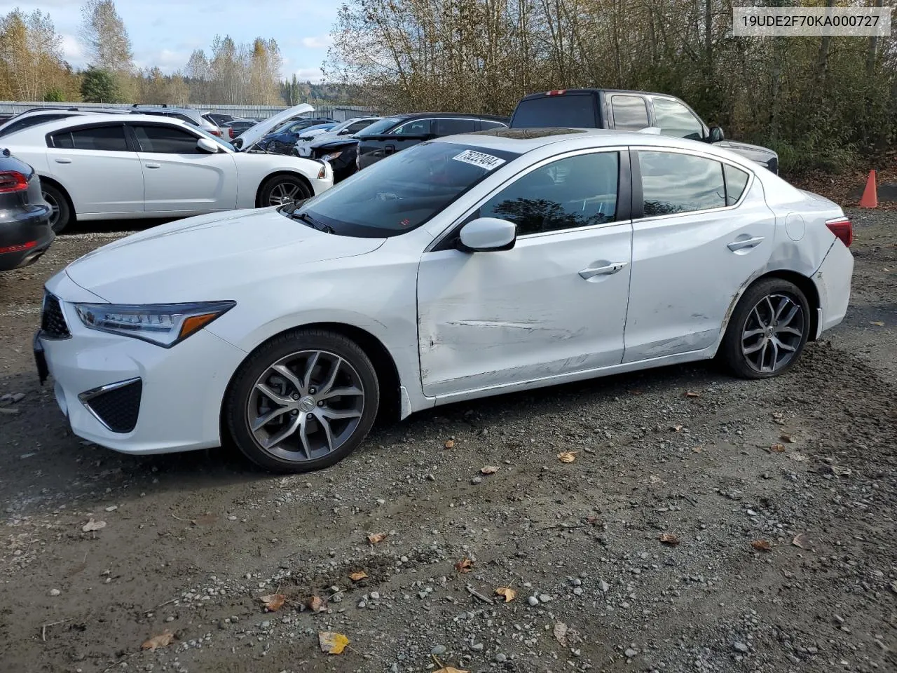 2019 Acura Ilx Premium VIN: 19UDE2F70KA000727 Lot: 75222404