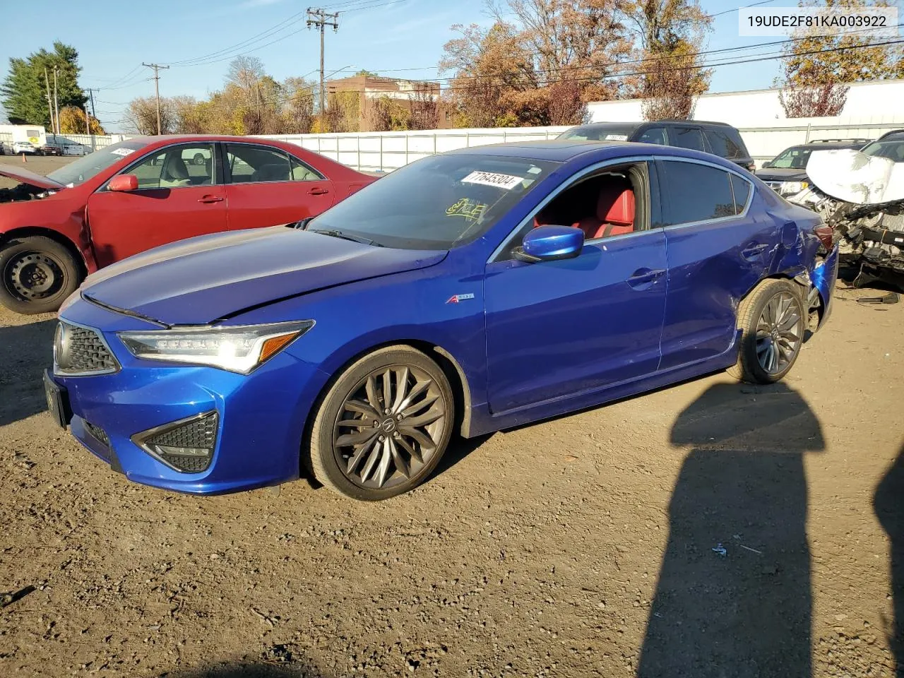 2019 Acura Ilx Premium A-Spec VIN: 19UDE2F81KA003922 Lot: 77645304