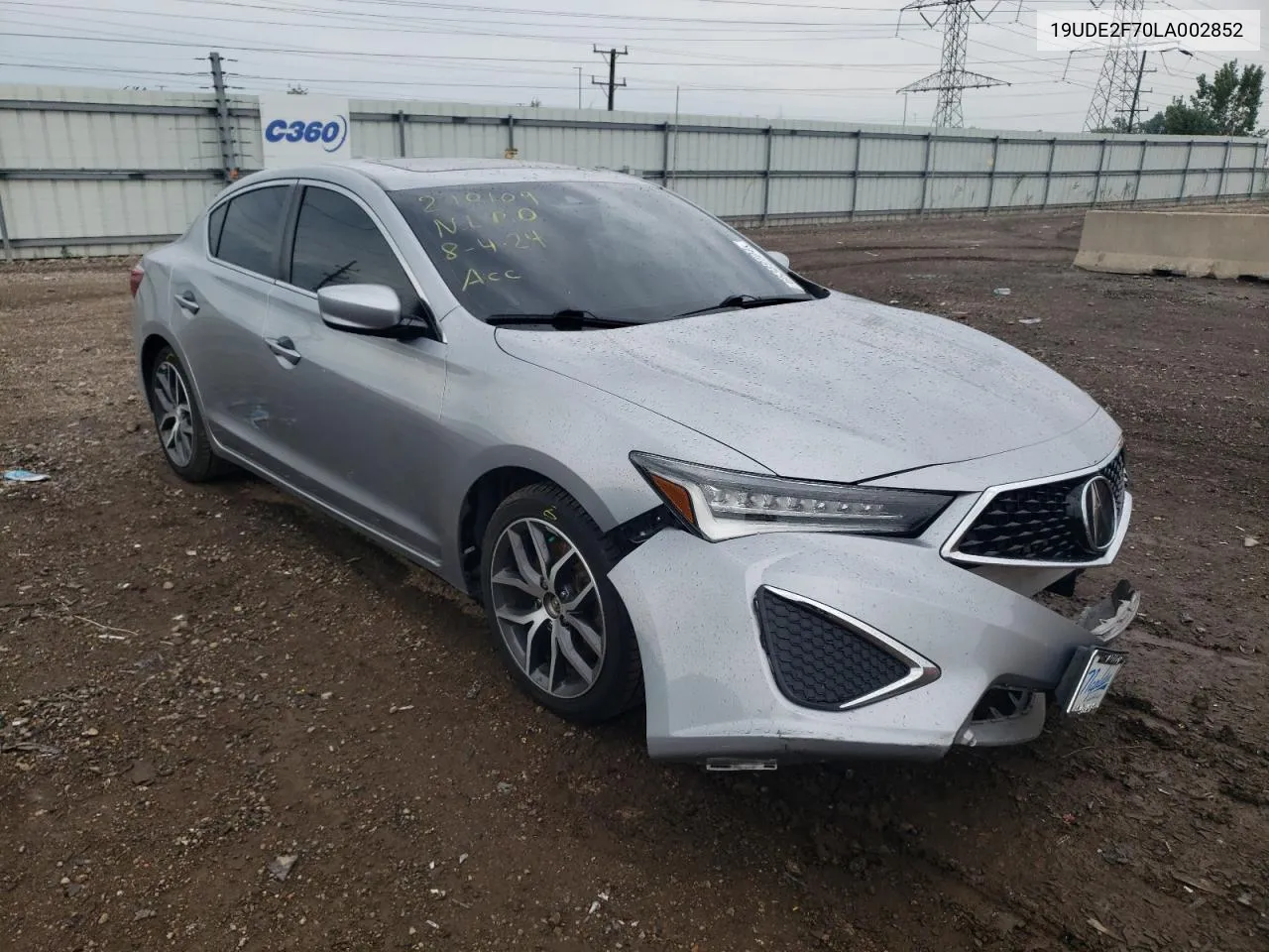 19UDE2F70LA002852 2020 Acura Ilx Premium