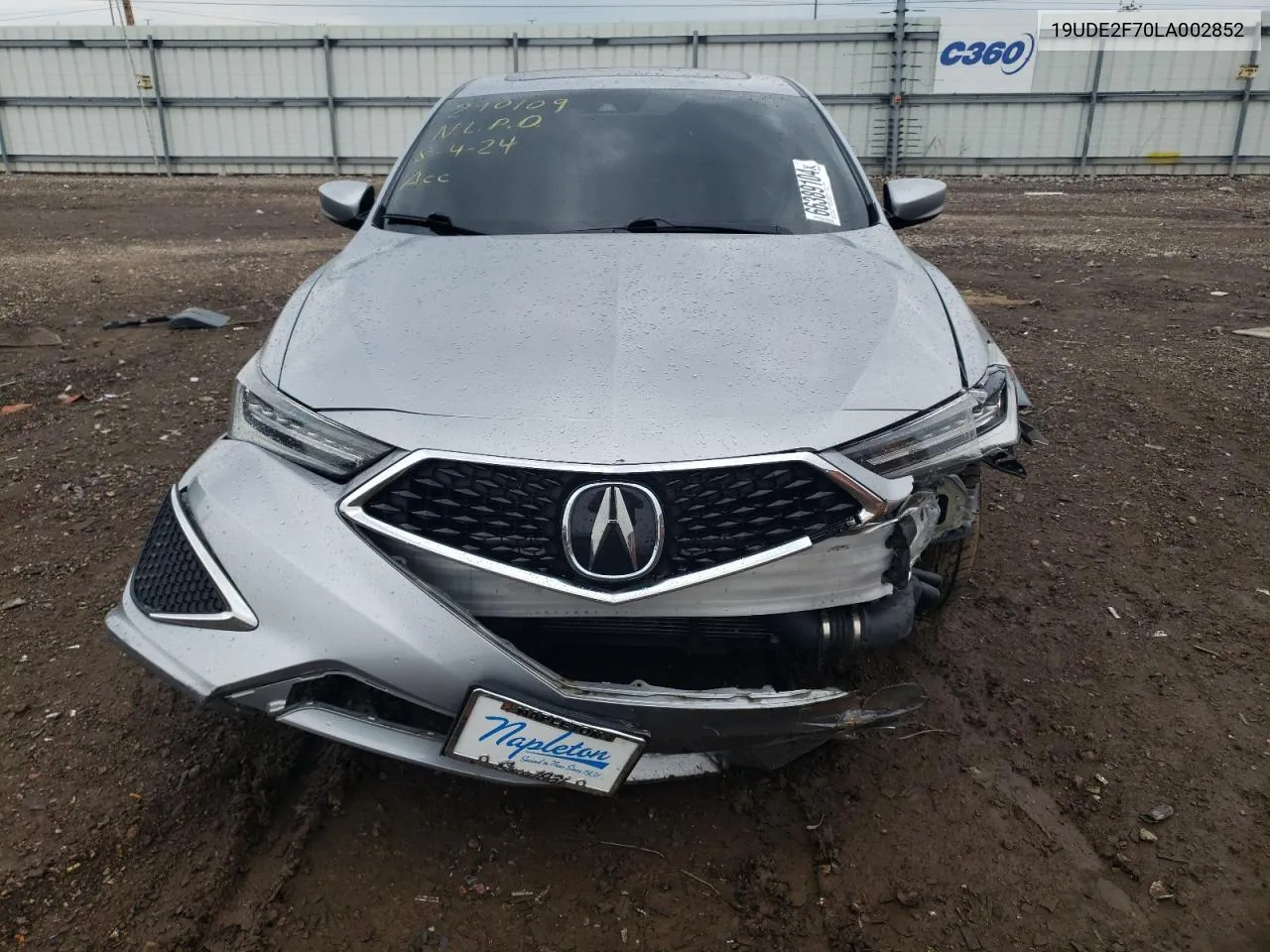 19UDE2F70LA002852 2020 Acura Ilx Premium