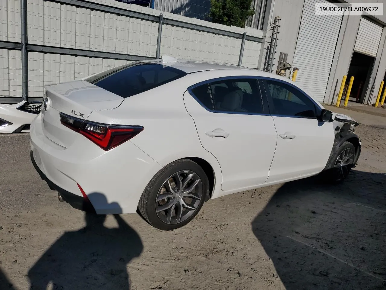 2020 Acura Ilx Premium VIN: 19UDE2F78LA006972 Lot: 71698504