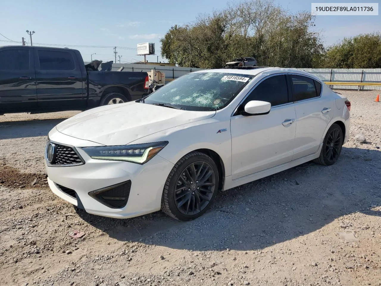 2020 Acura Ilx Premium A-Spec VIN: 19UDE2F89LA011736 Lot: 74816594