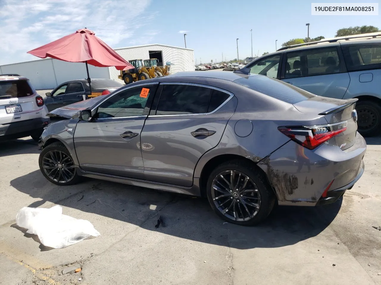 2021 Acura Ilx Premium A-Spec VIN: 19UDE2F81MA008251 Lot: 68190114