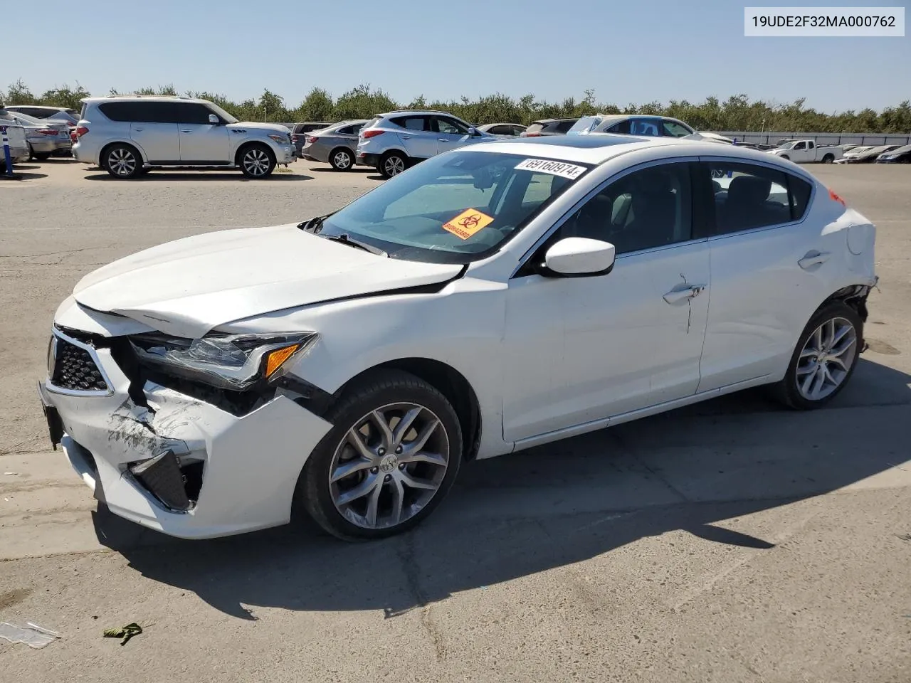 2021 Acura Ilx VIN: 19UDE2F32MA000762 Lot: 69160974