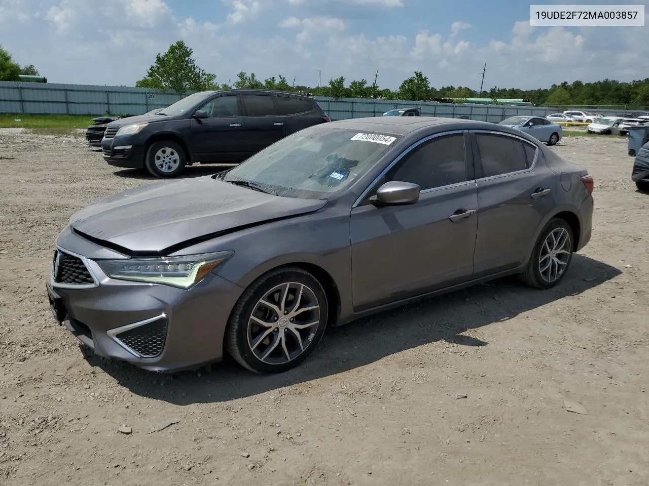 2021 Acura Ilx Premium VIN: 19UDE2F72MA003857 Lot: 72000054