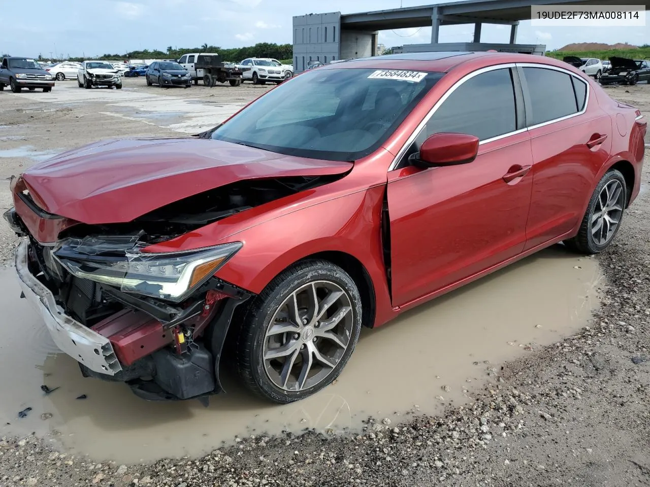 2021 Acura Ilx Premium VIN: 19UDE2F73MA008114 Lot: 73584834