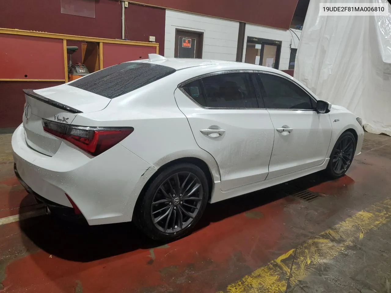 2021 Acura Ilx Premium A-Spec VIN: 19UDE2F81MA006810 Lot: 75511784